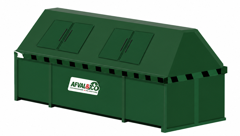 Afvalcontainer 10 m³ gesloten